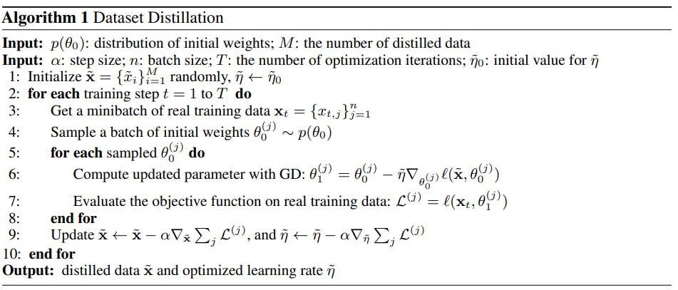 Dataset Distillation Algorithm