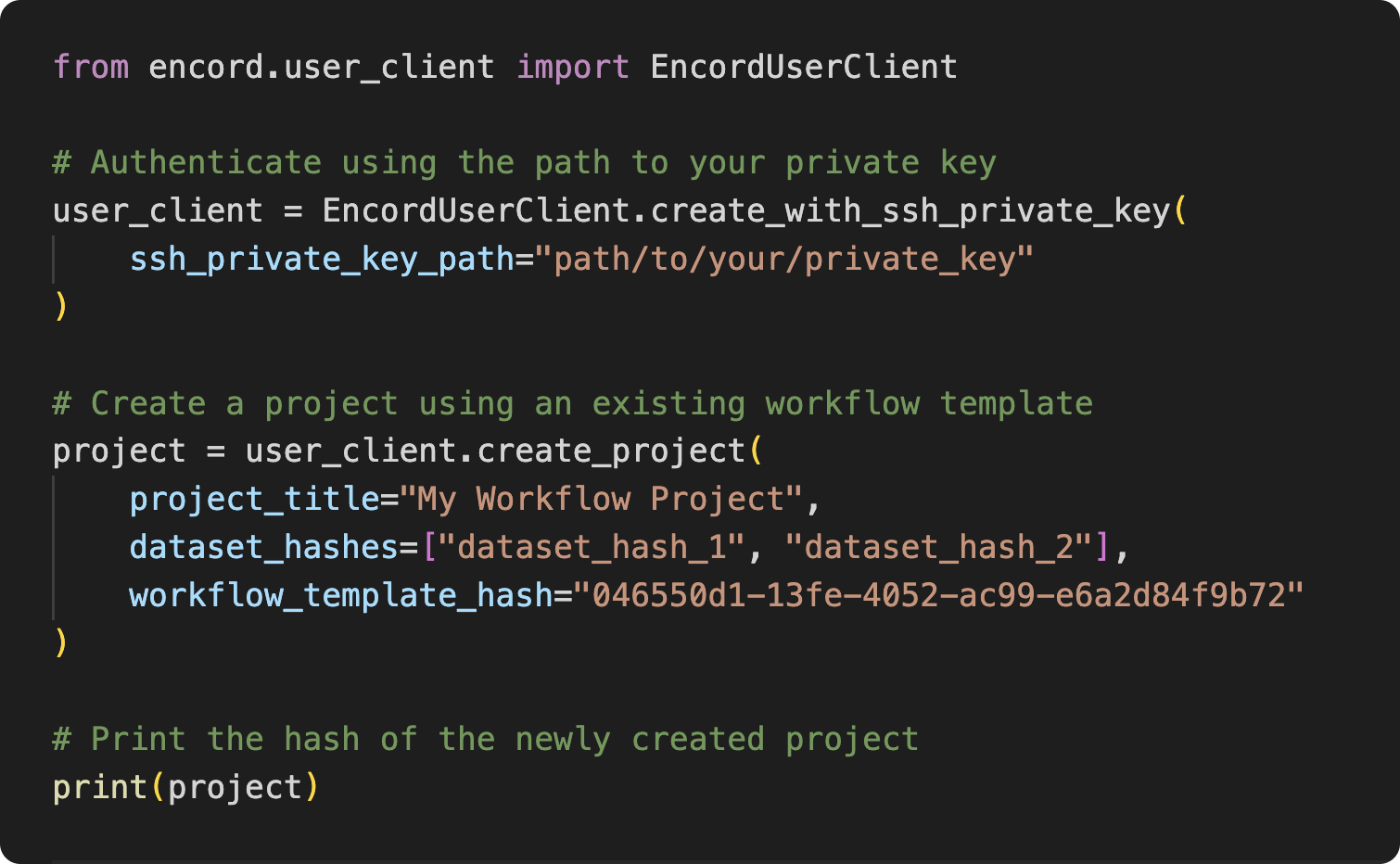 Workflows SDK example