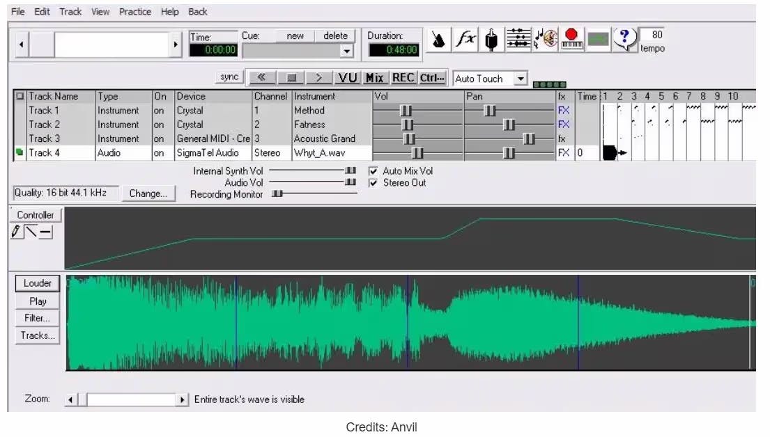 Anvil multimodal annotation tool for audio 