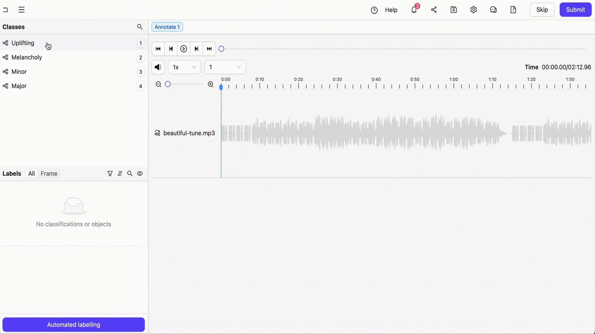 Encord Audio annotation tool