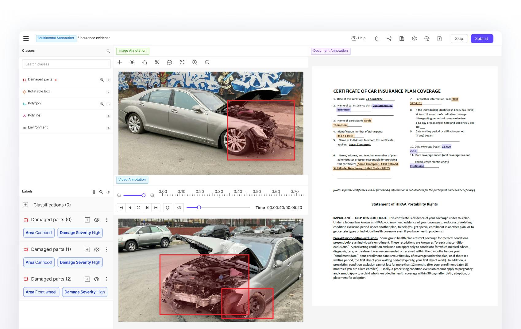 Label documents, images and videos together asset 