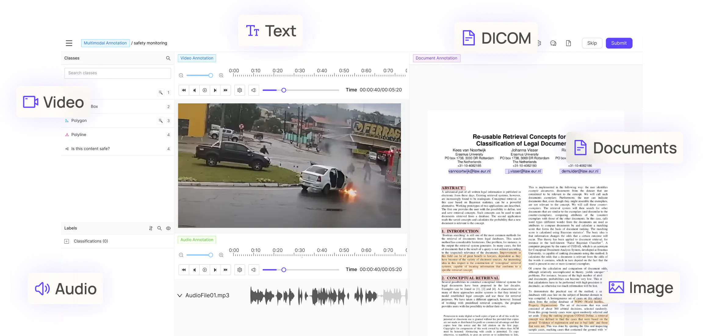 Multimodal hero asset
