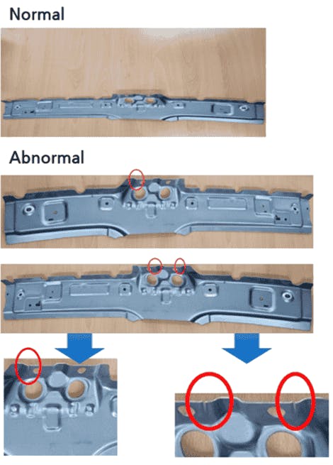 Defect detection of automotive parts