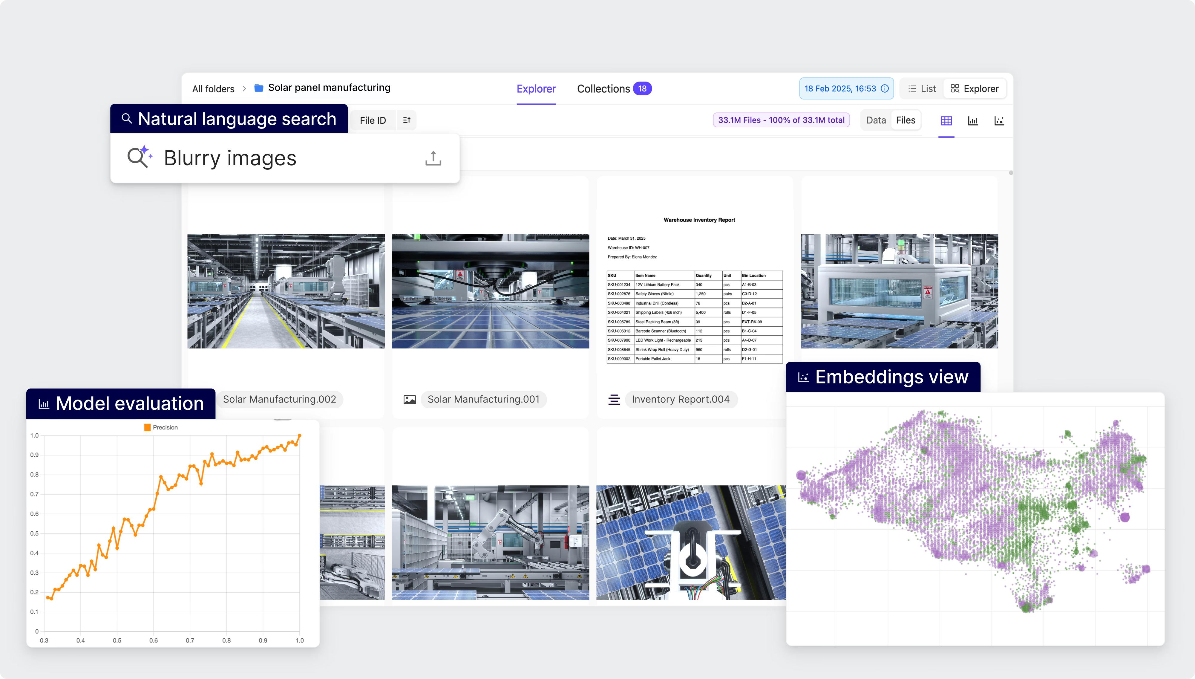 encord file manager with analysis and embeddings view