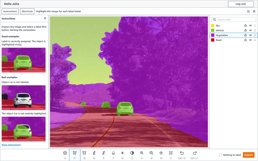 Amazon SageMaker ground truth image annotation