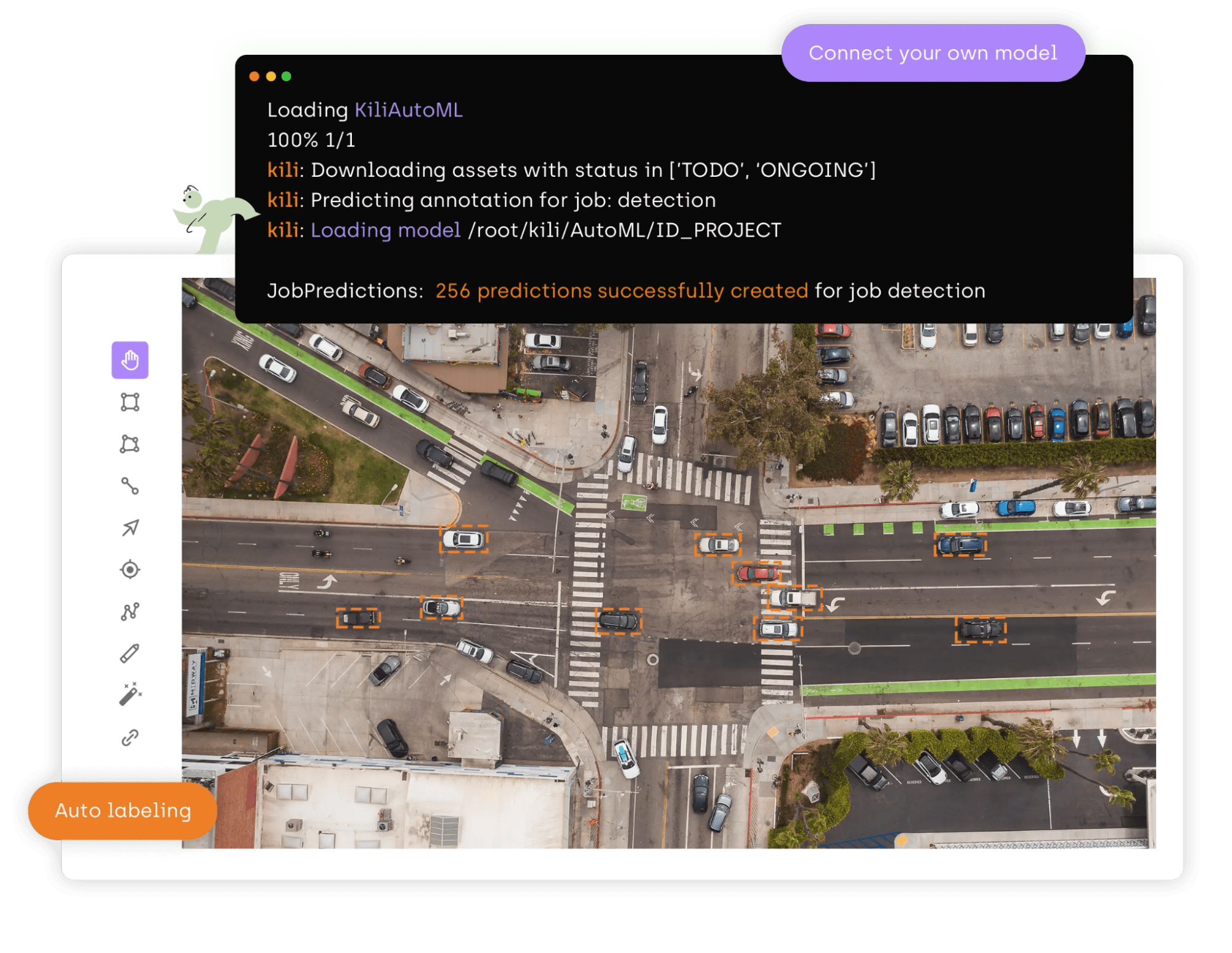 Model-based labeling in Kili