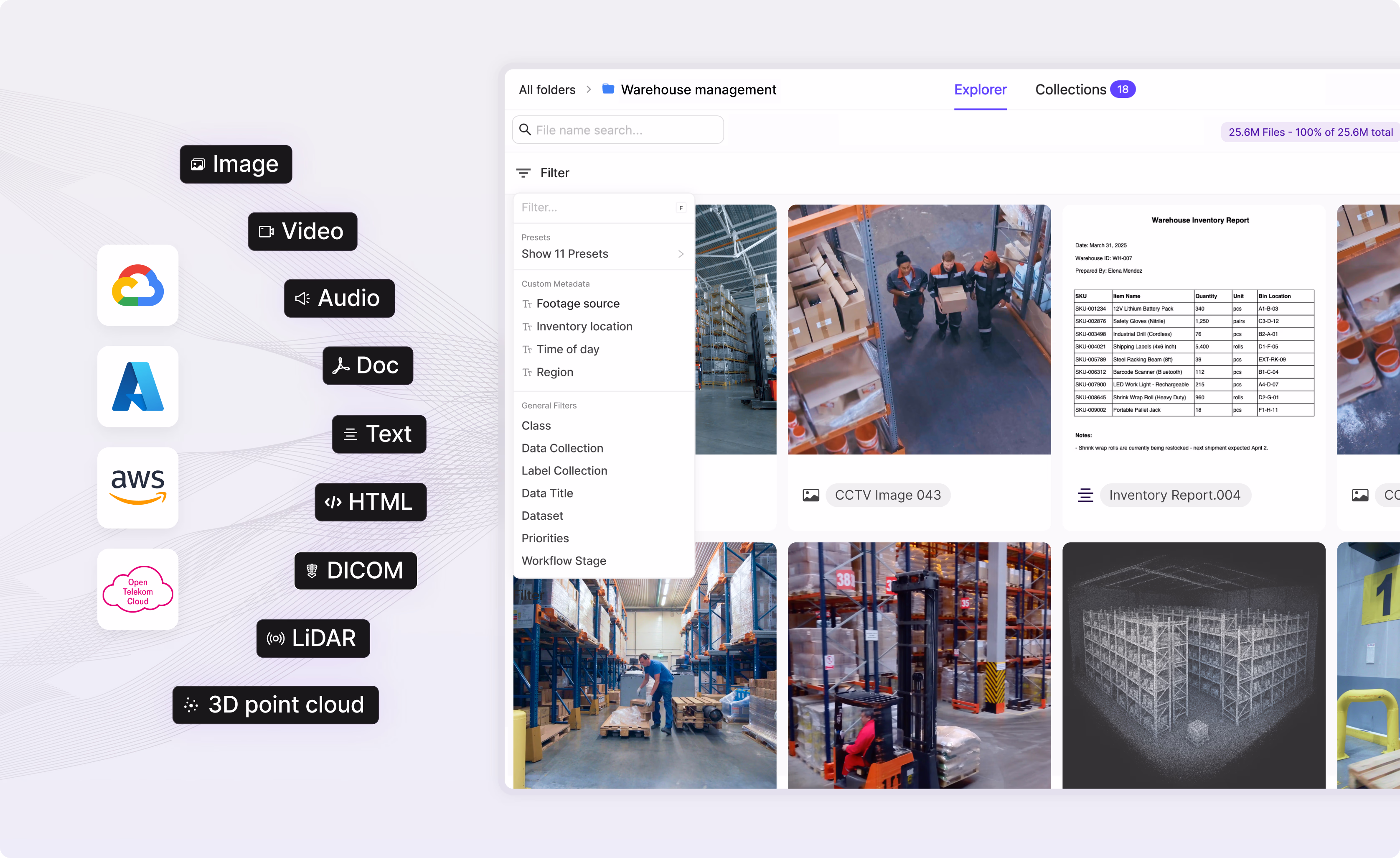 Multimodal data and cloud integrations in the Encord platform
