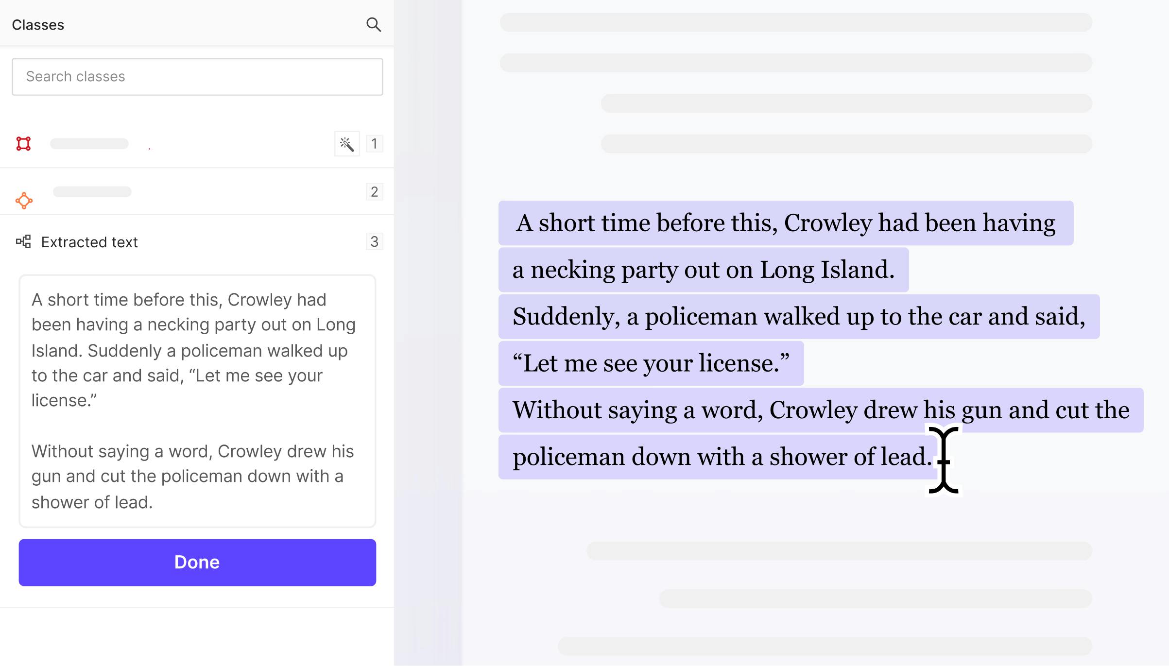 PDF text extraction