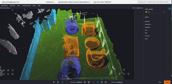 lidar editor from sagemaker