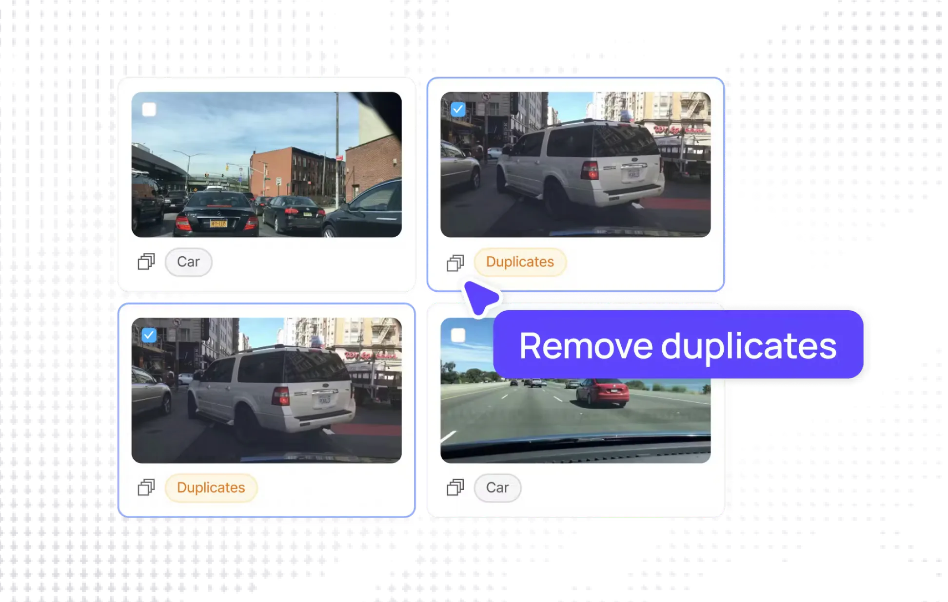 Remove duplicates from your dataset