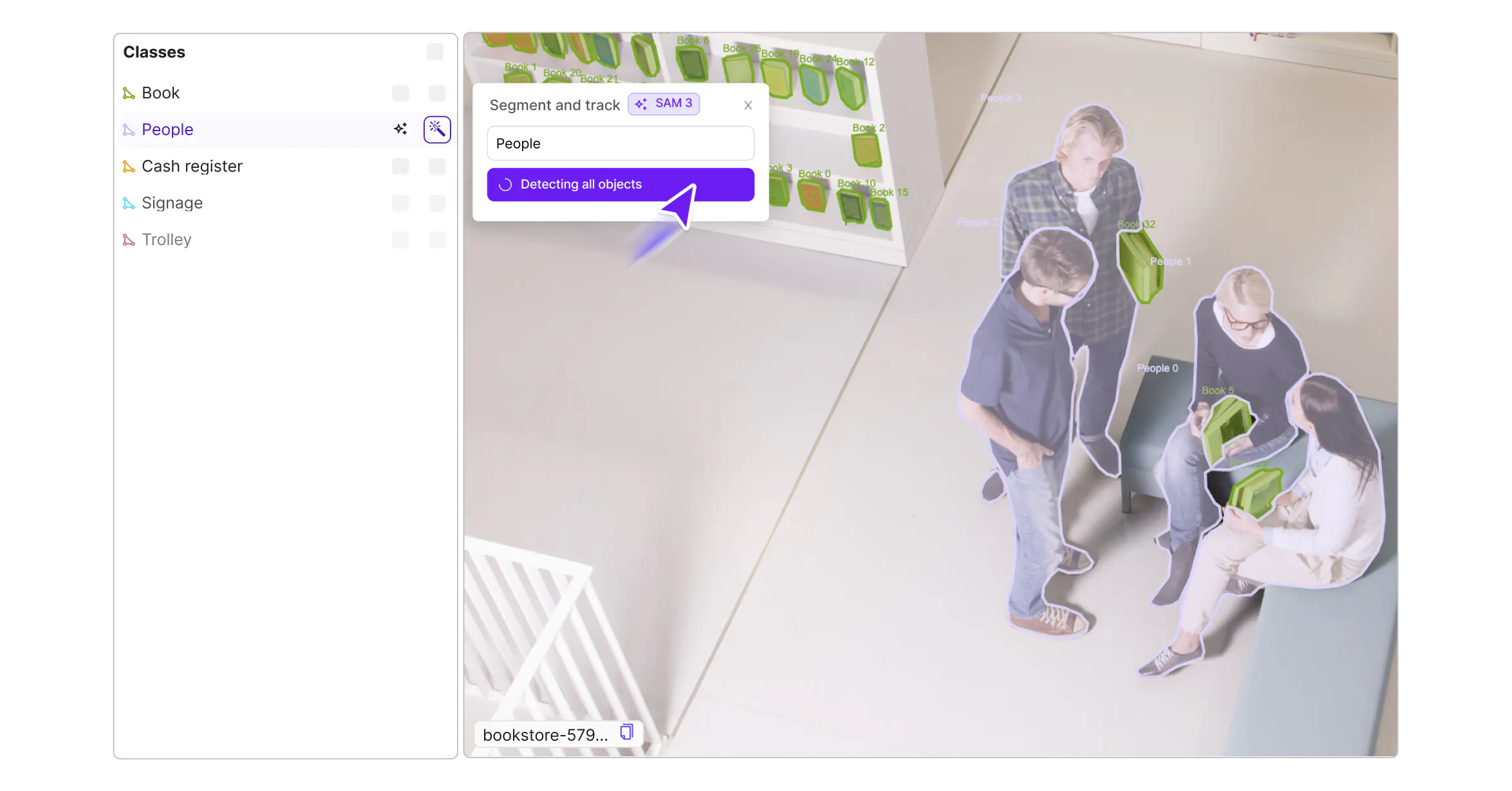 High volume annotation of a book store
