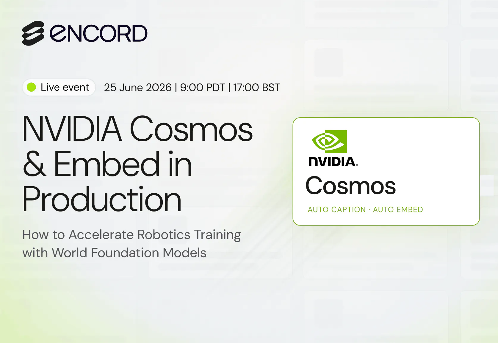 NVIDIA Cosmos and Embed in Production