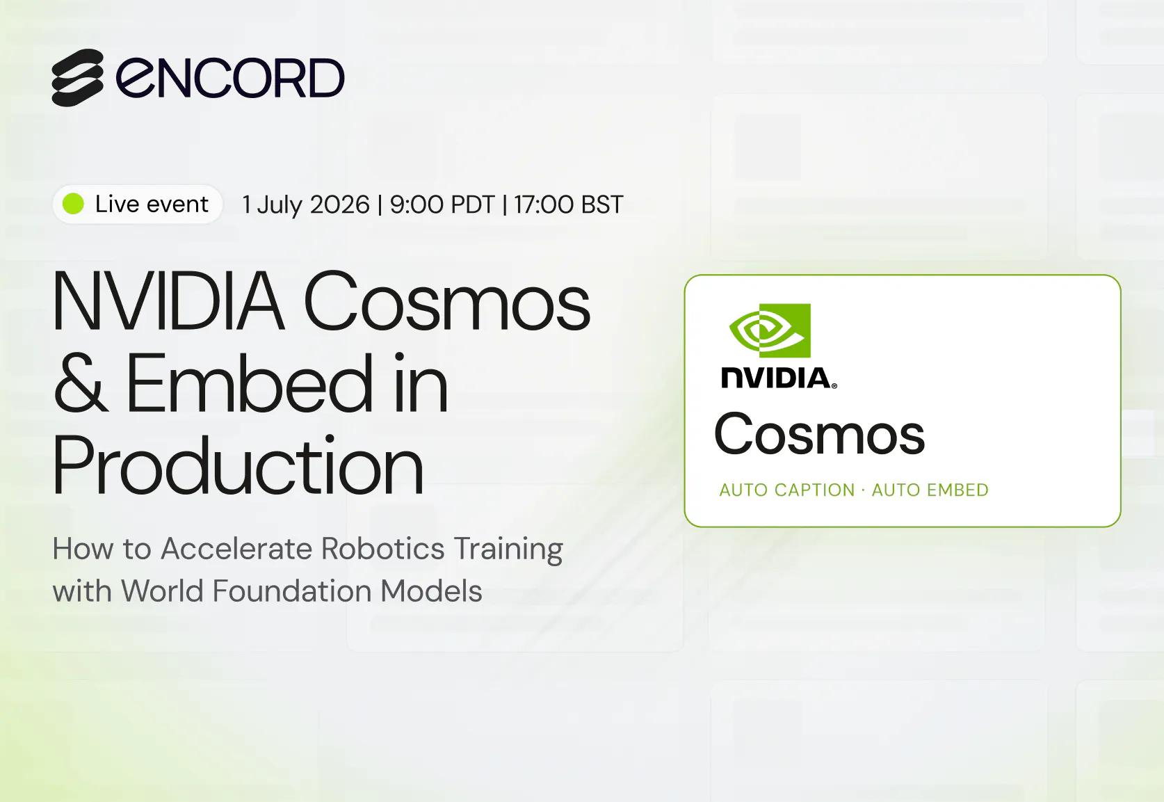 NVIDIA Cosmos and Embed in Production