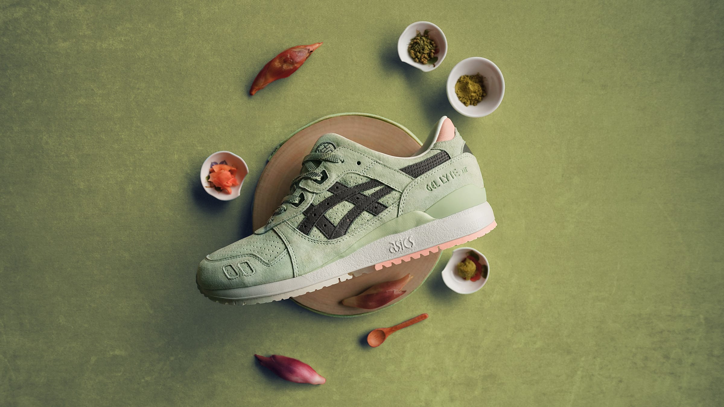 end x asics gel lyte iii wasabi