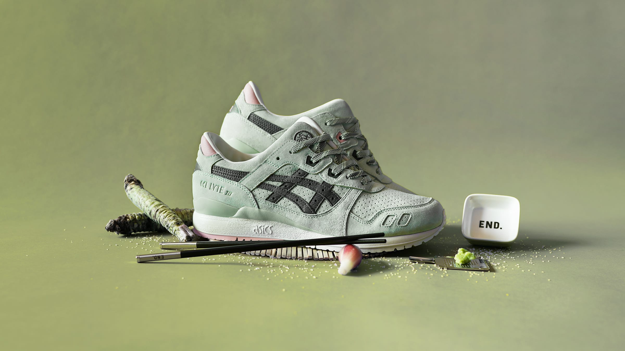 end x asics gel lyte iii wasabi