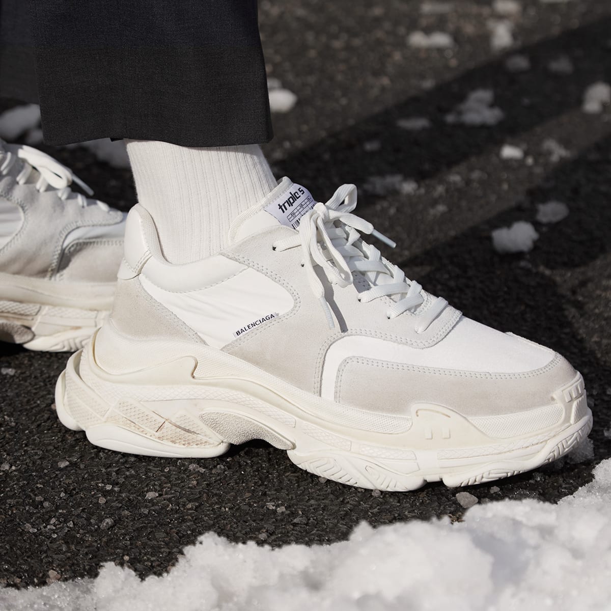 grey and black balenciaga track