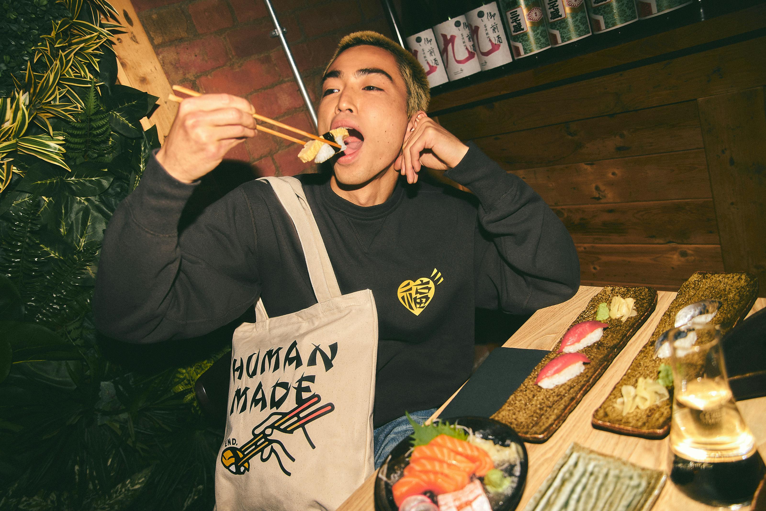 Human Made End. X Sushi T-shirt in Black
