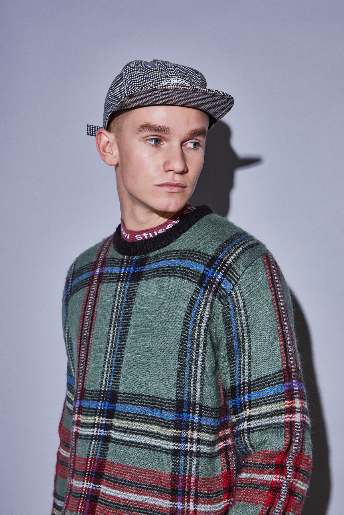 Stussy 2018FW Plaid Mohair Sweater - www.princessface.com