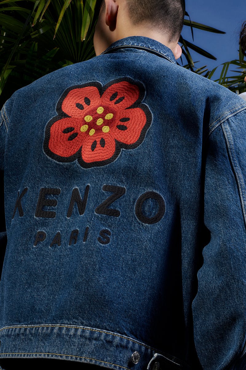 Kenzo Boke Flower Denim Trucker Jacket | labiela.com