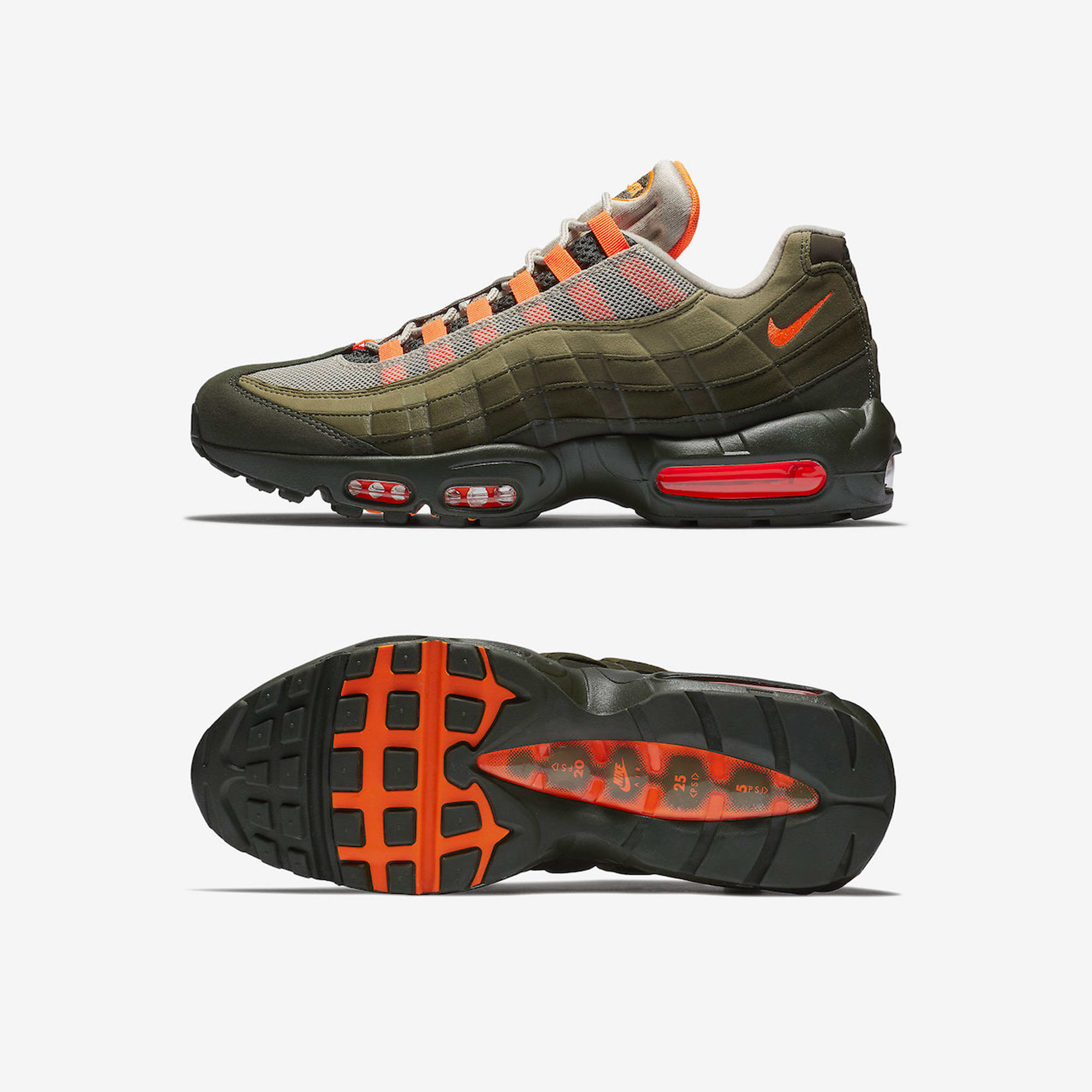 air max olive green and orange