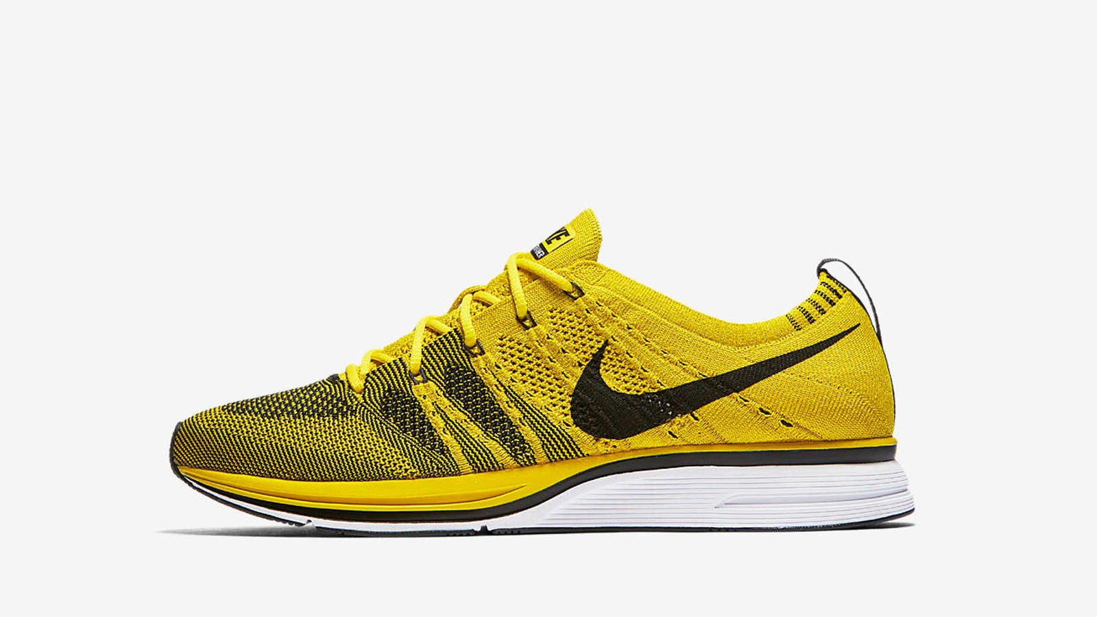 yellow flyknit trainer