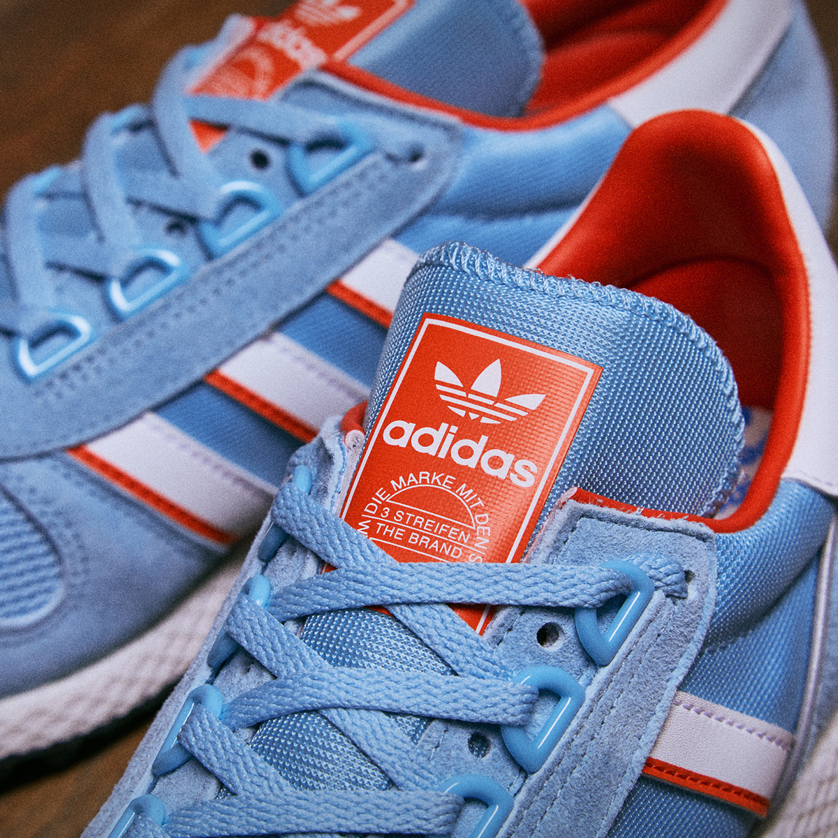 adidas superstar red and blue stripes