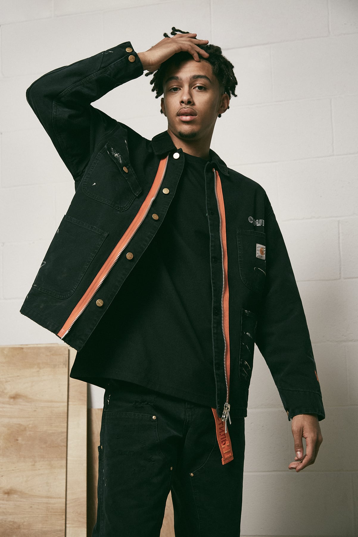 Heron preston x hot sale carhartt jacket