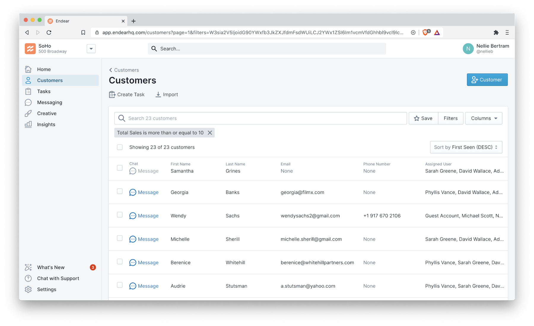 customer CRM database