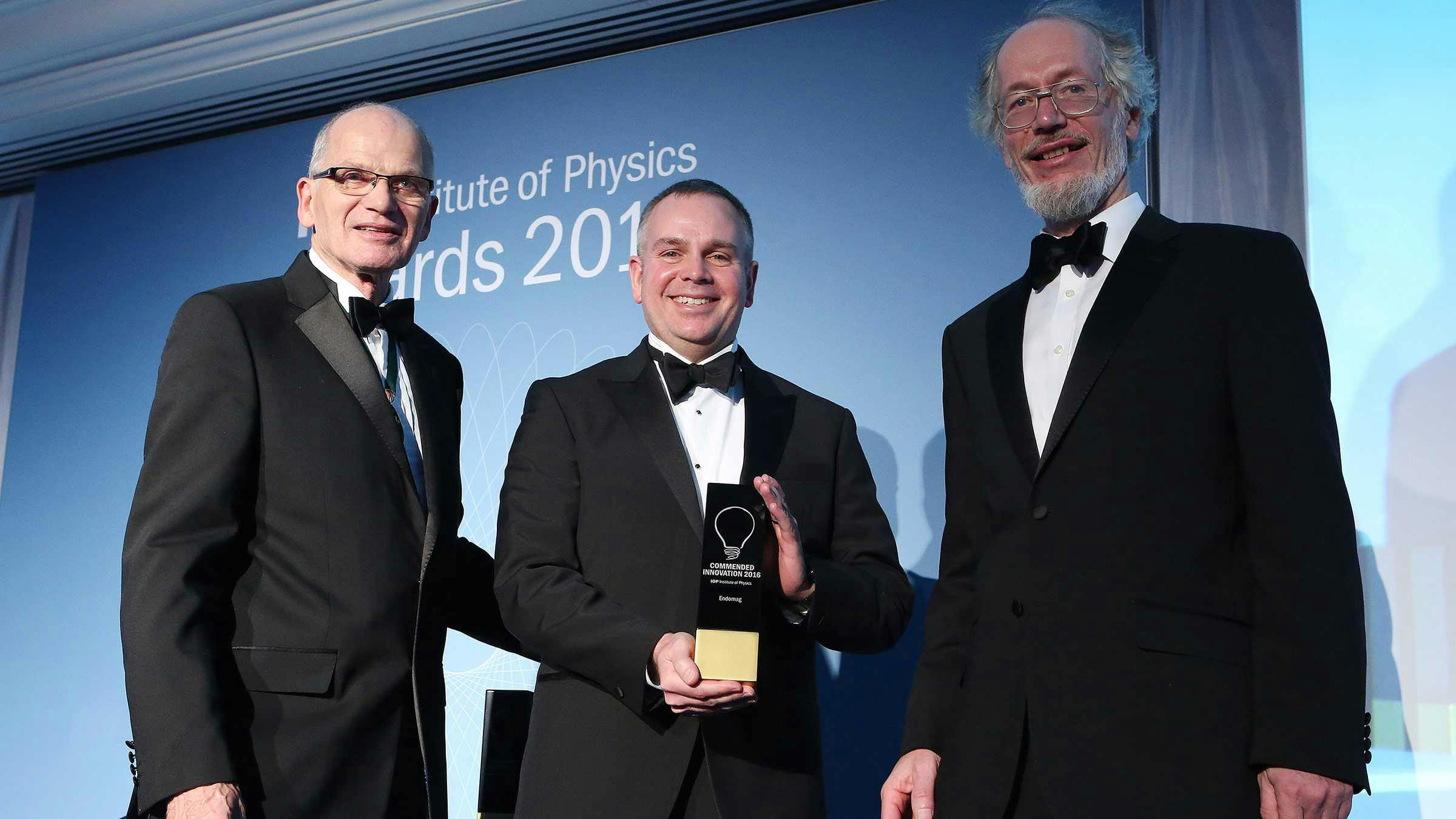 Endomag staff receiving award
