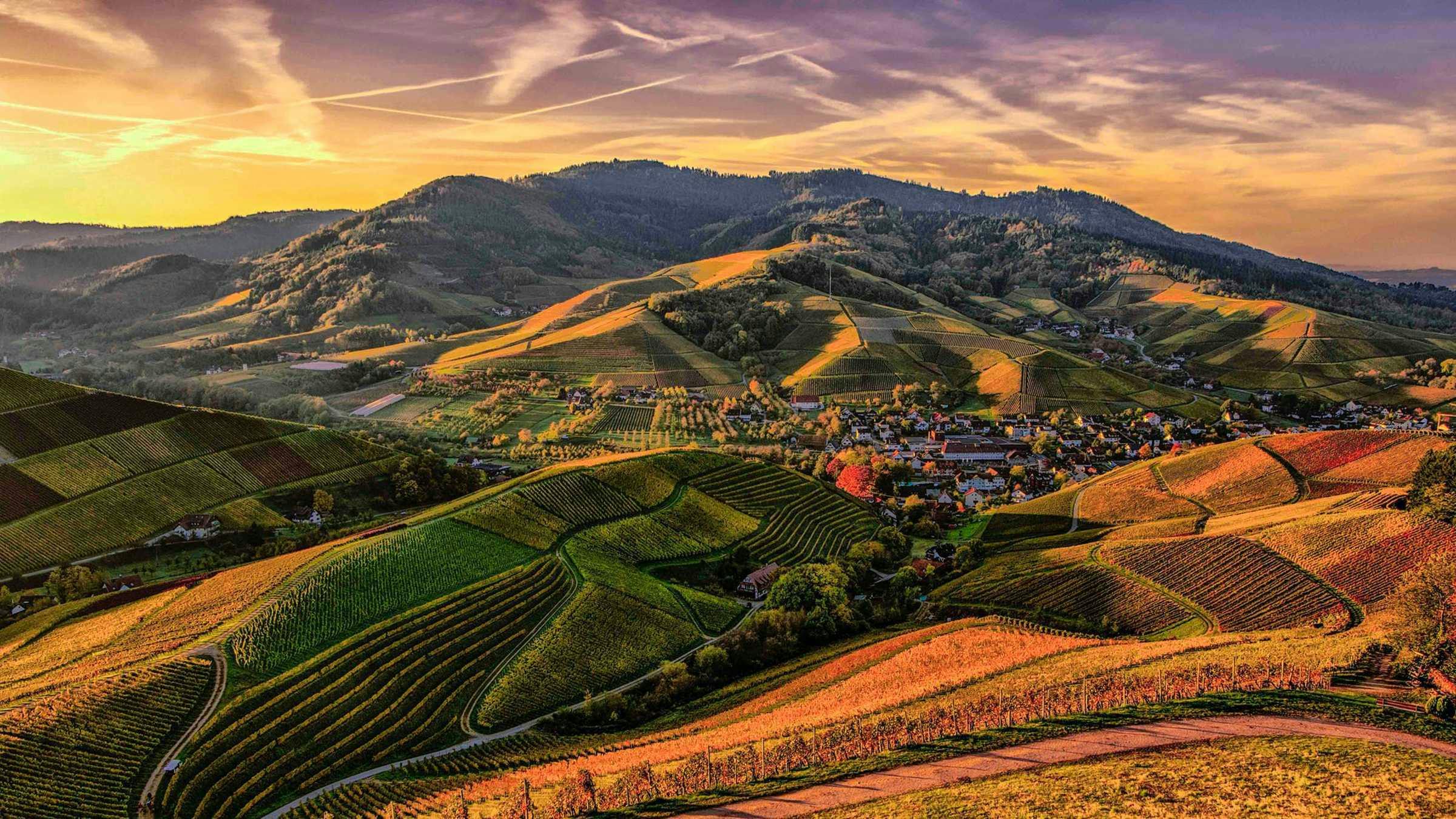 Rural town in the mountains 