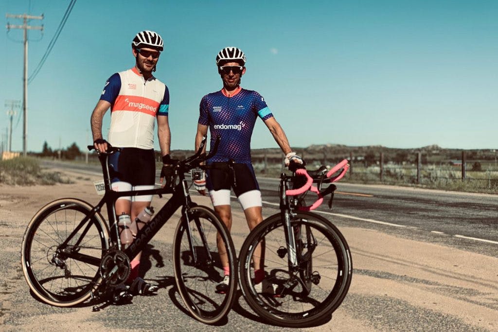 Participants with their bikes