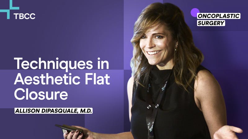 Allison Dipasquale at TBCC discussing techniques in aesthetic flap closure