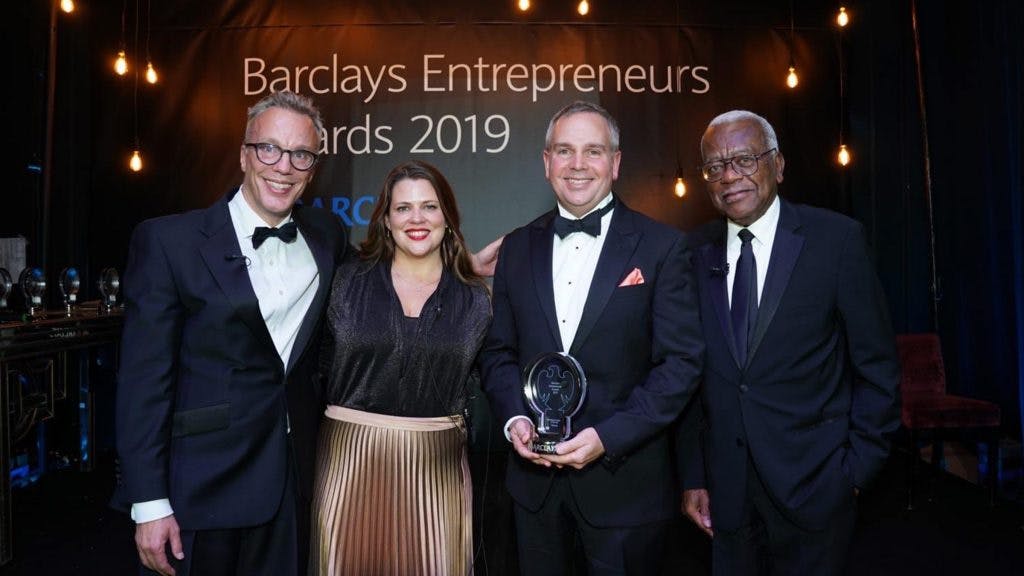 Endomag accepts Barclays entrepeneur award