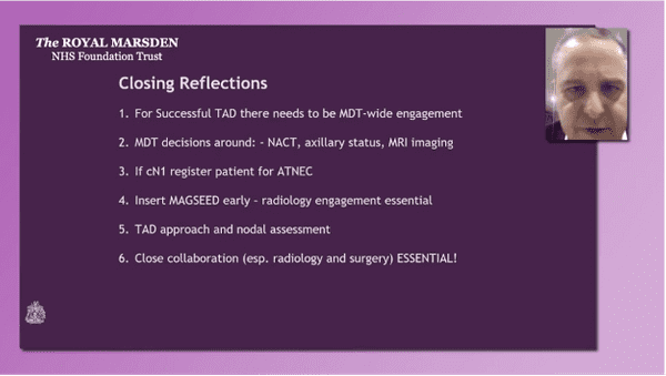 Royal Marsden TAD Study Summary