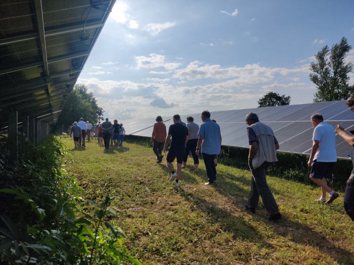 Visiteurs et visiteuses sur le parc de Gachourlet 