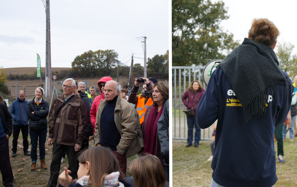 Visite du parc solaire de Larivière à Menville