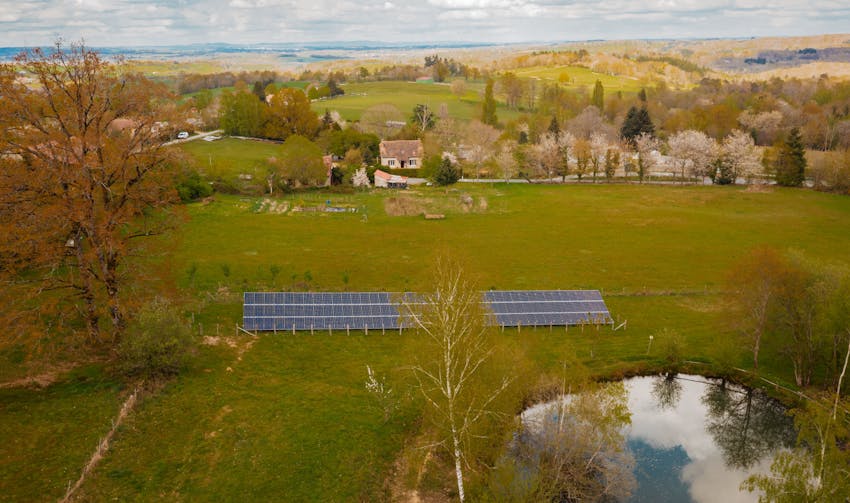 Centrale photovoltaïque au sol - Rilhac-Lastours - crédit photo : Lycia Walter - Enercoop Nouvelle-Aquitaine