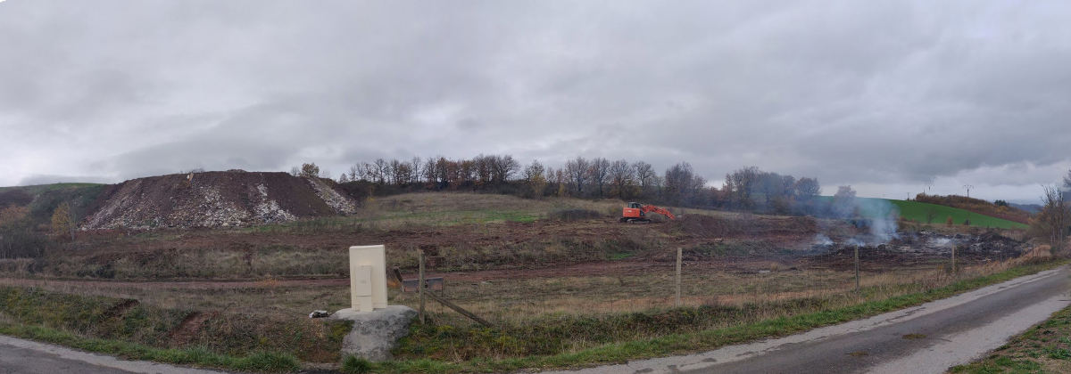 Terrassement du parc solaire de Belmont sur Rance - Enercoop Midi-Pyrénées