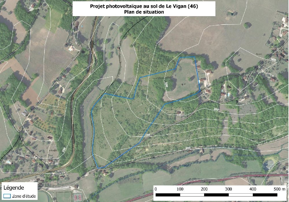 Plan de situation projet du Vigan (46)