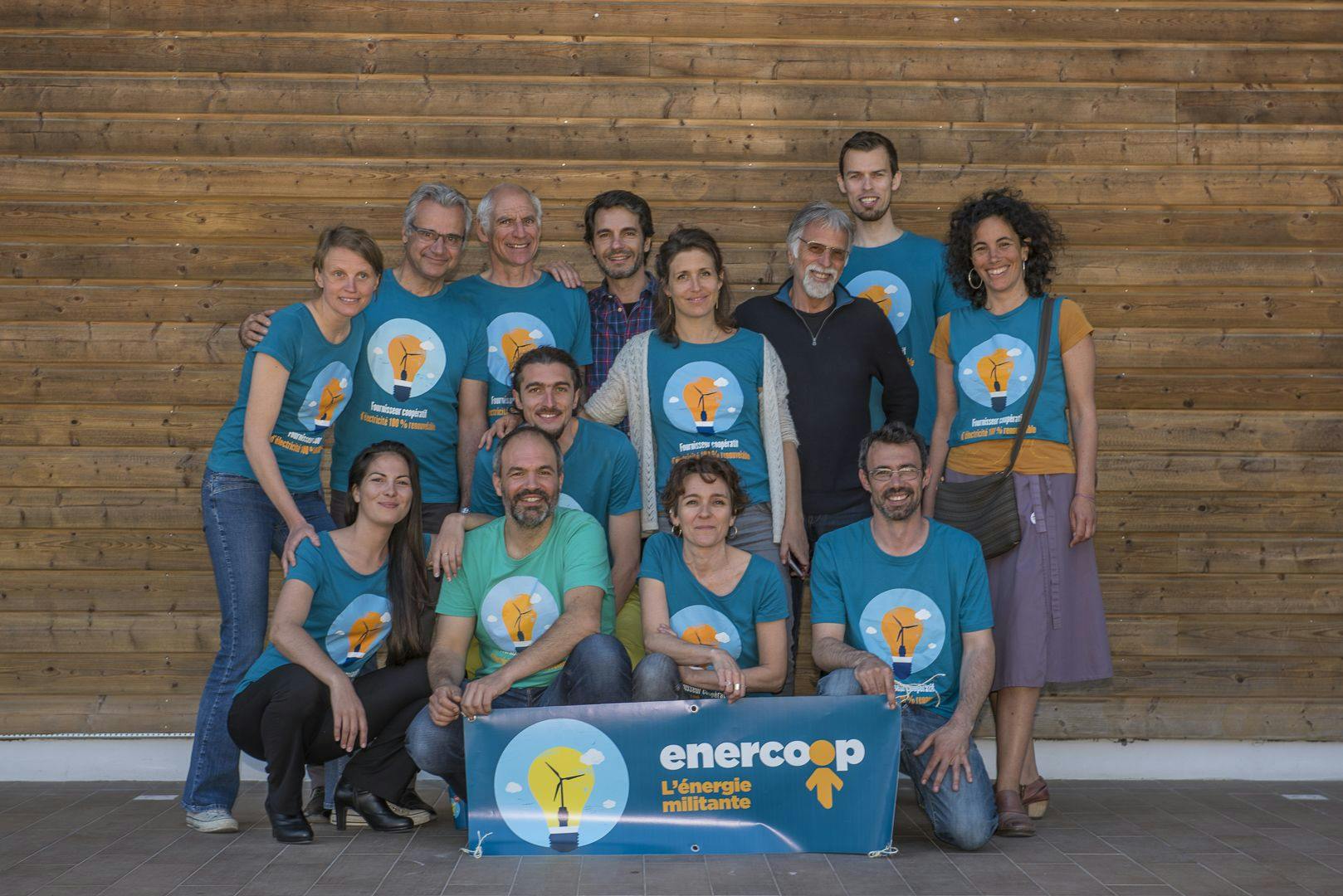 Photo de groupe du Conseil d'Administration d'Enercoop Paca