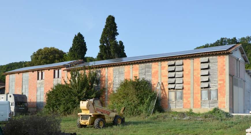 Parc solaire en toiture des Ateliers de Boussères, porté par Energie Citoyenne 47