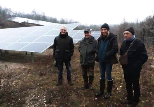Gardiennage de parcs solaires à Lachapelle-Auzac avec les sociétaires d'Enercoop Midi-Pyrénées