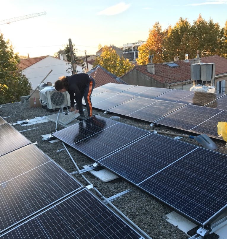 Enercoop Paca - Production - Massilia Sun System - Deuxième Installation photovoltaïque - Travaux