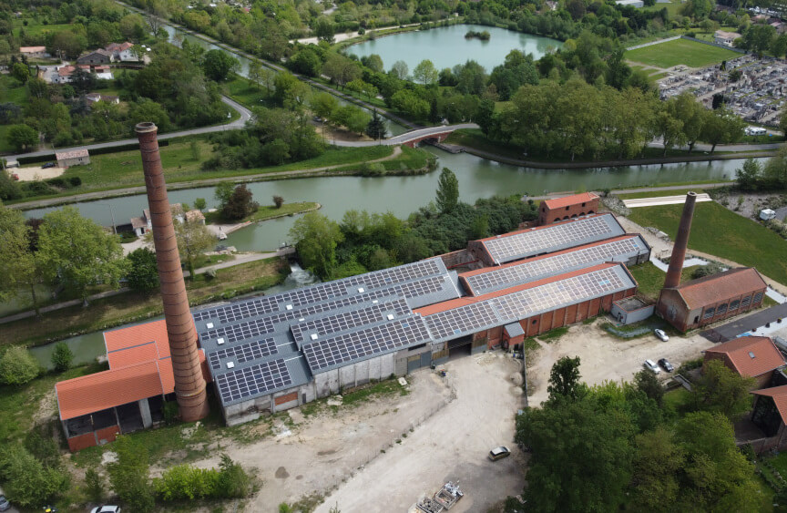 Installation solaire sur la papeterie Enercit à Montech