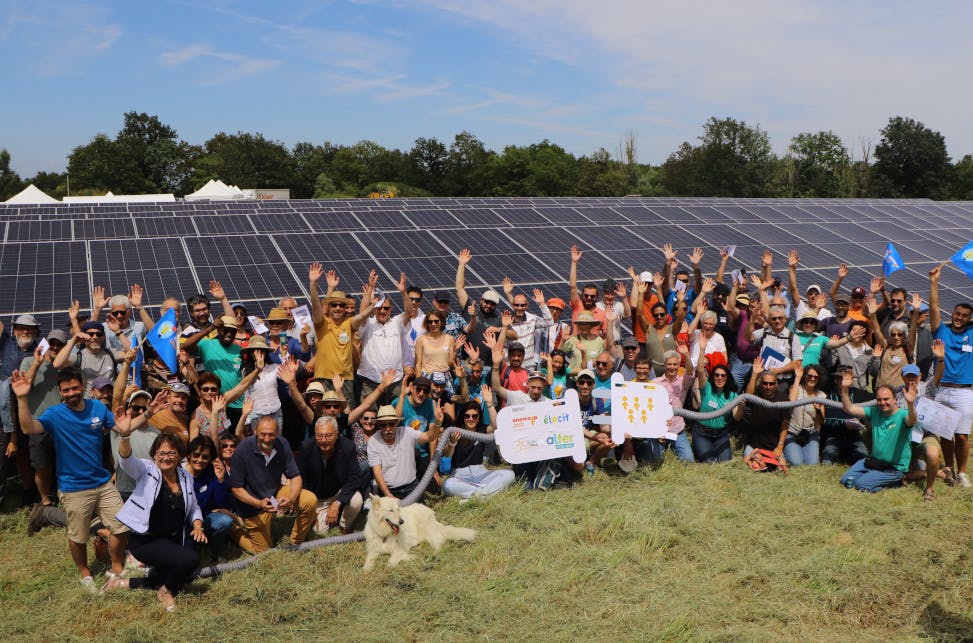 Inauguration du parc solaire citoyen de Jarzé Villages