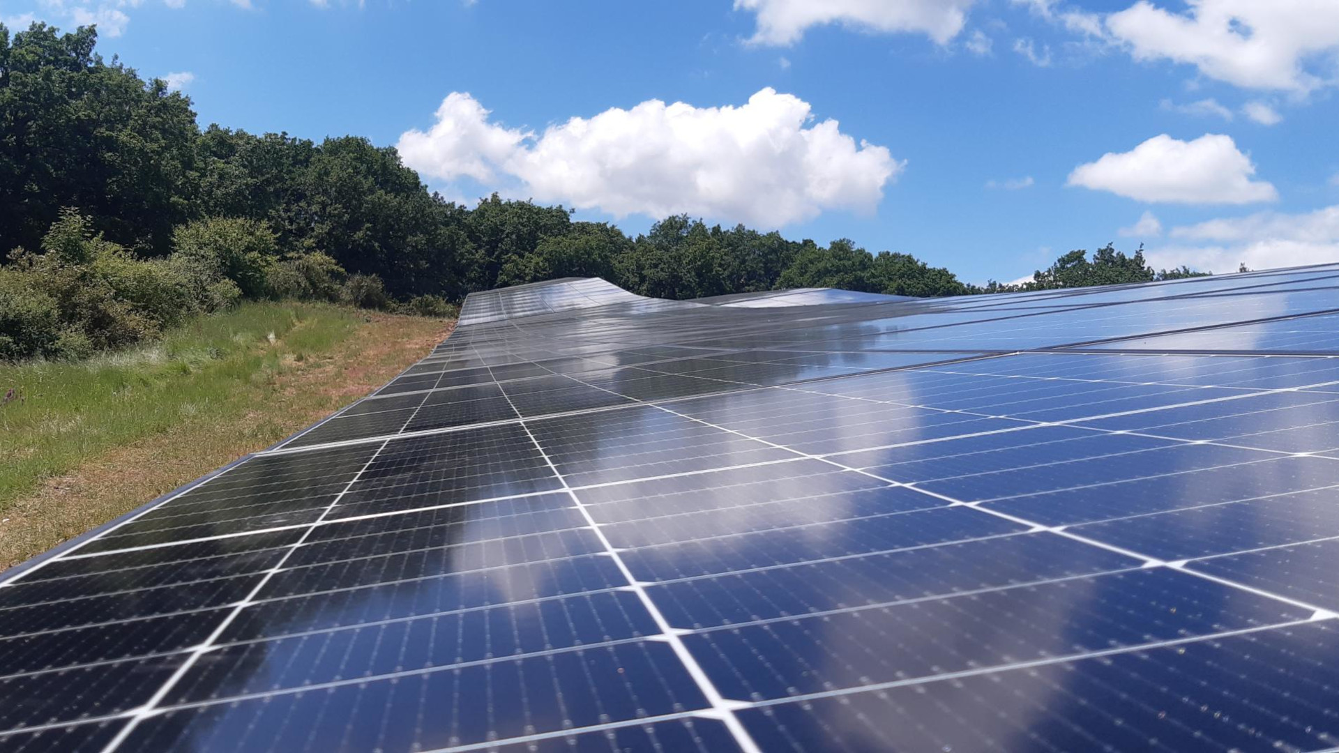 Panneaux solaire sur l'ancienne décharge de Crassous à St Affrique