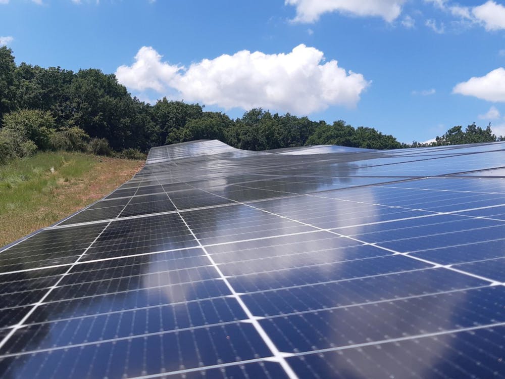 Panneaux solaire sur l'ancienne décharge de Crassous à St Affrique