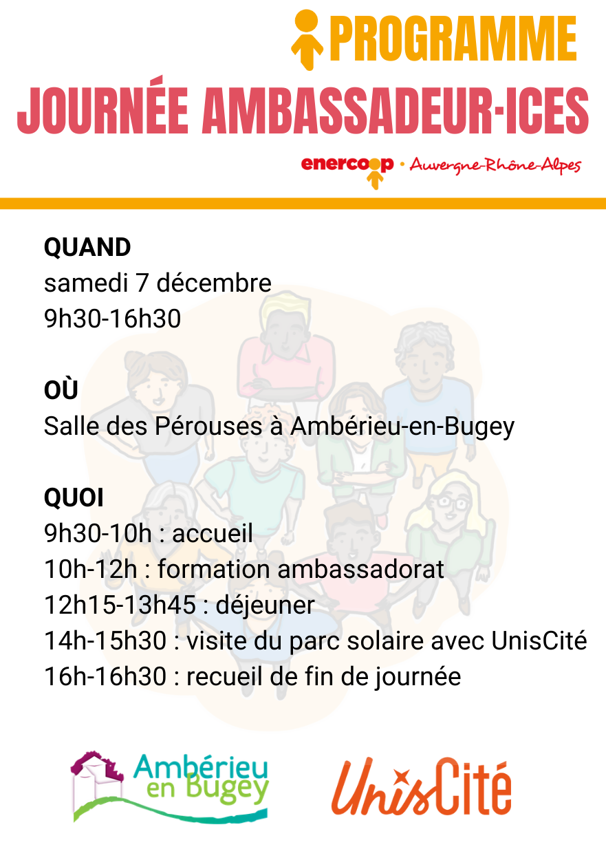 programme journée ambassadeurs enercoop AURA