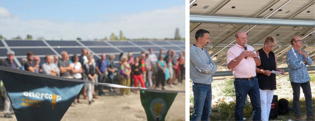Inauguration du parc solaire de Lacombe de la Pature à Villesèque par Enercoop MIdi-Pyrénées