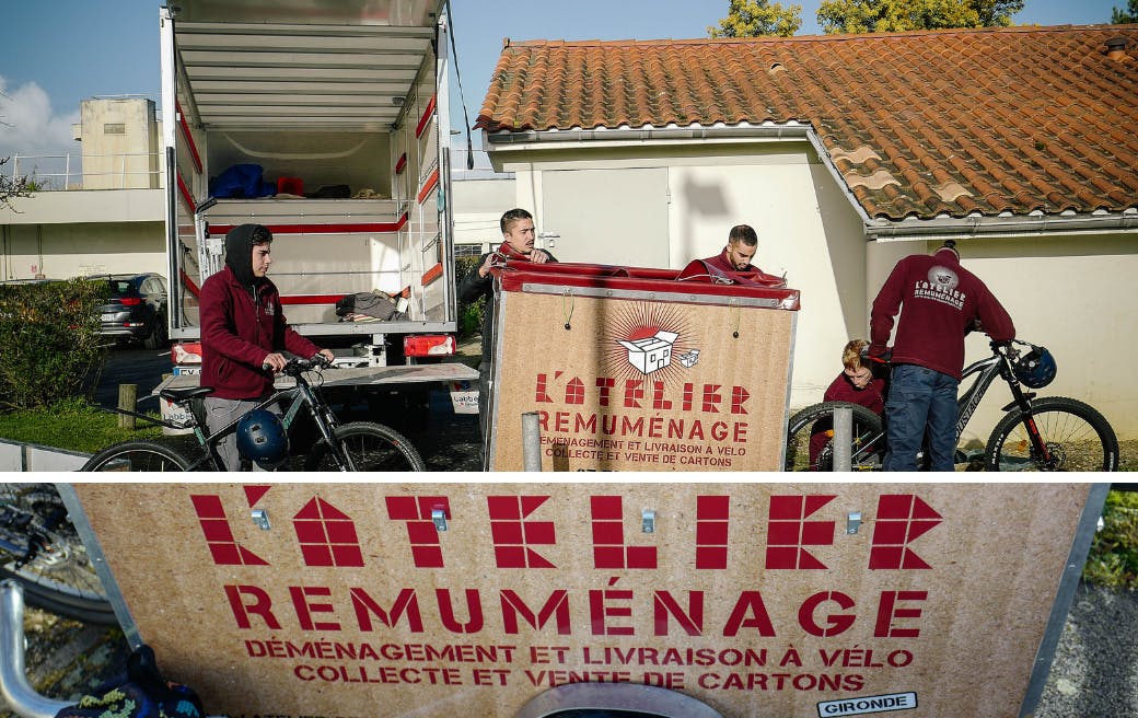 Les équipes de l'association Atelier Remuménage, cliente d'Enercoop - Enercoop Nouvelle-Aquitaine